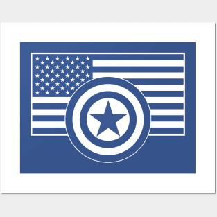 CAP SHIELD 4TH OF JULY Posters and Art